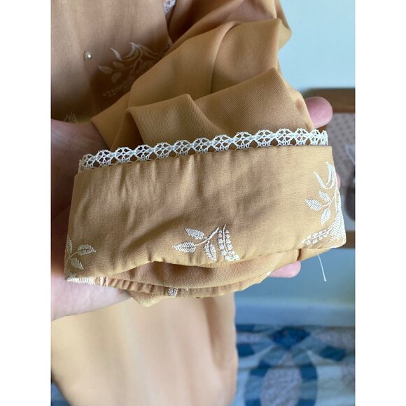 80's vintage Lacy After Noon coquette boho floral patchwork duster - Picture 6 of 8